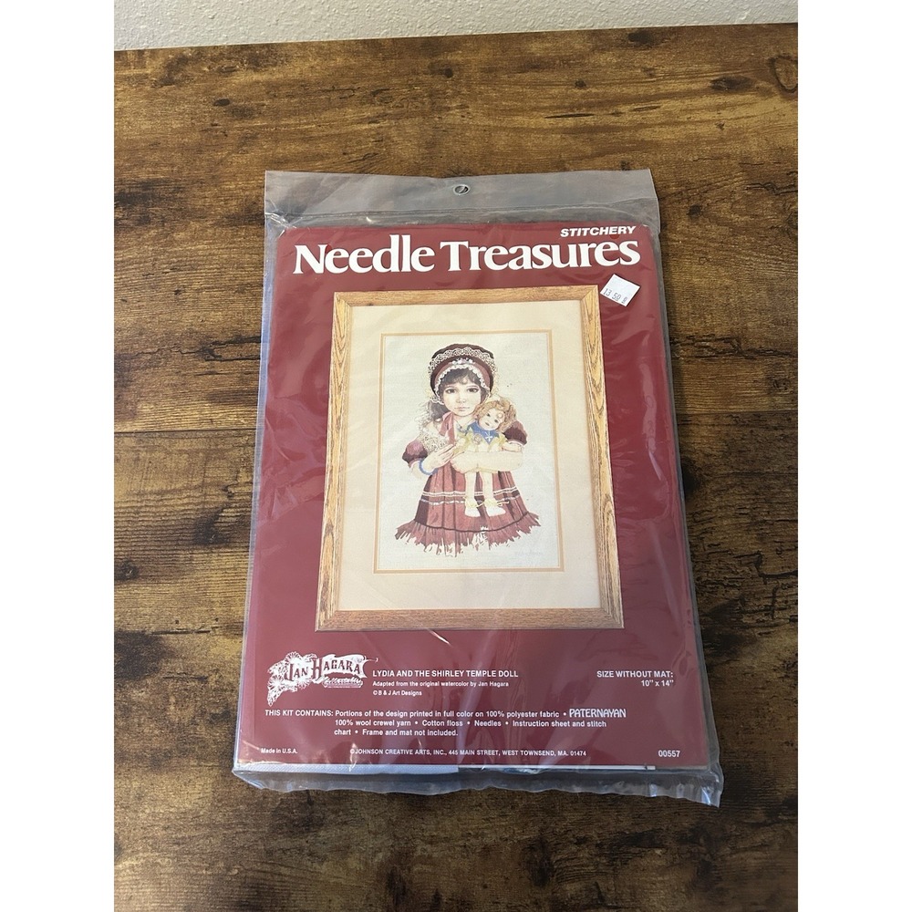 Needle Treasures Lydia and the Shirley Temple Doll Stitchery Kit NEW SEALED